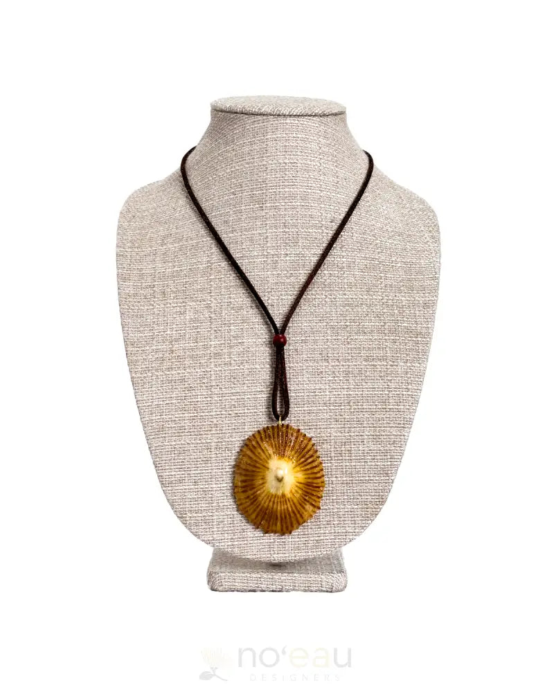 PAPA KINE THINGS - ʻOpihi Shell Pendant w/Cords Large HAWAIIAN ITEMS