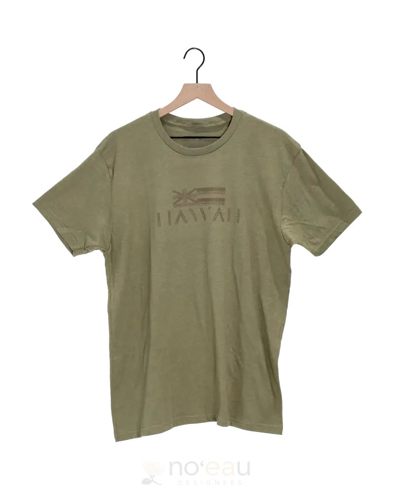 Piko - Kapa Flag Hawaii Military Green T-Shirt Mens Clothing
