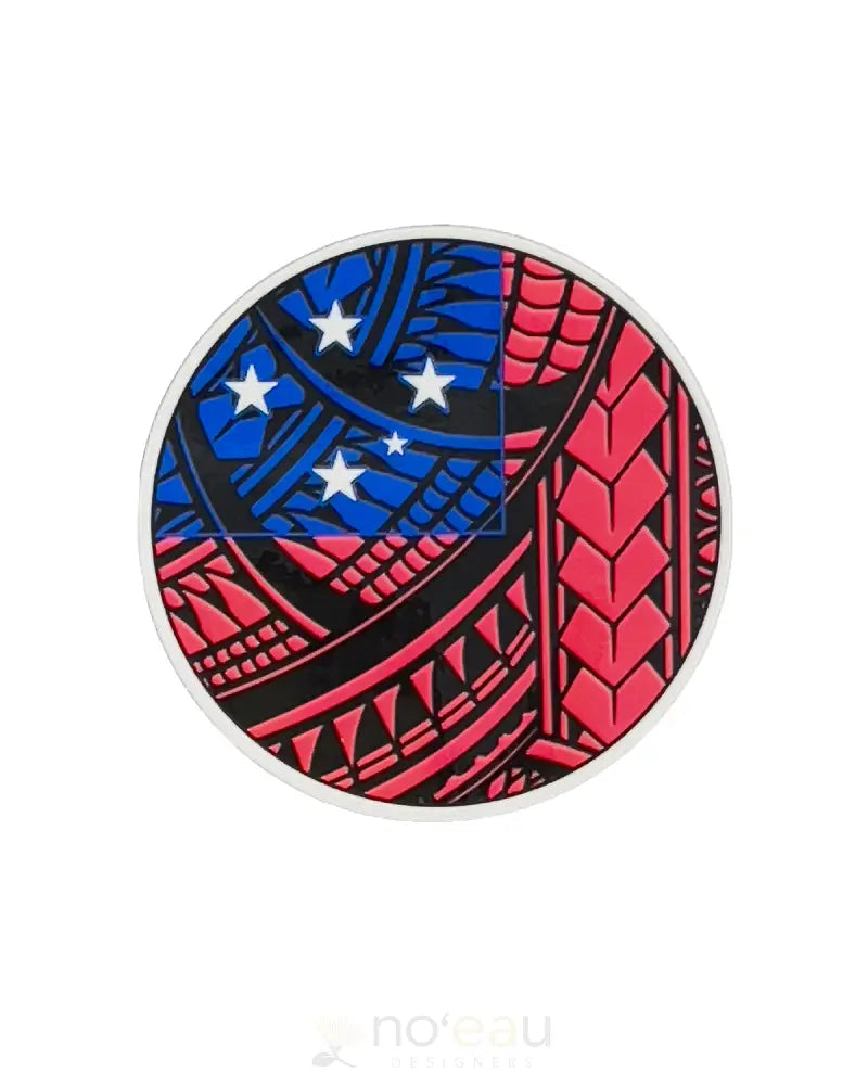 POLY YOUTH - Assorted Western Samoan Flag Stickers - Noʻeau Designers