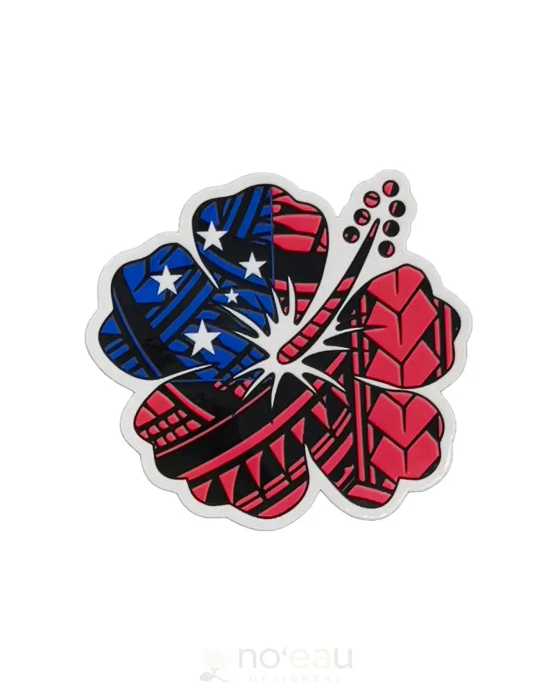 POLY YOUTH - Assorted Western Samoan Flag Stickers - Noʻeau Designers