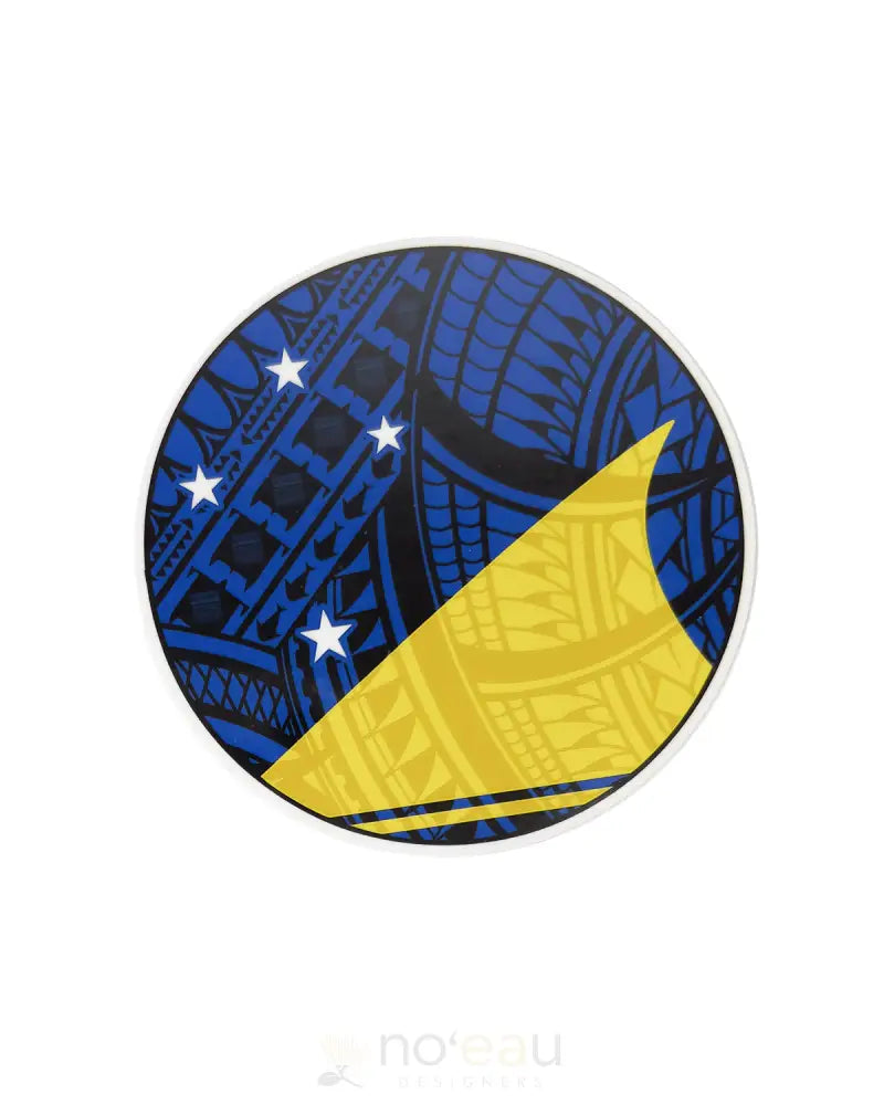 Poly Youth - Tokelauan Flag Stickers Circle Stickers/Pins/Patches
