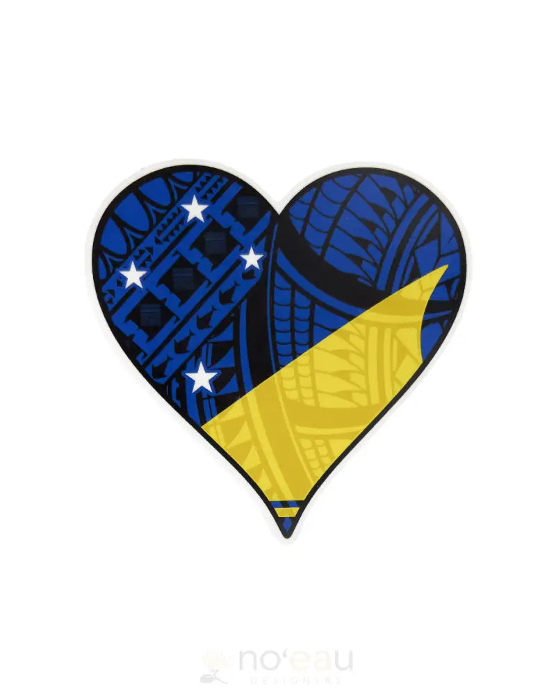Poly Youth - Tokelauan Flag Stickers Heart Stickers/Pins/Patches
