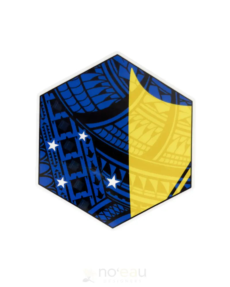Poly Youth - Tokelauan Flag Stickers Hexagon Stickers/Pins/Patches