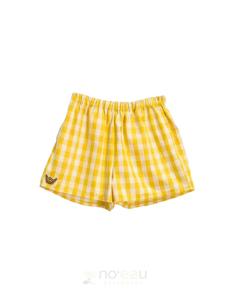 Shaka Palaka - Assorted Palaka Shorts Yellow / Small Women’s Clothing