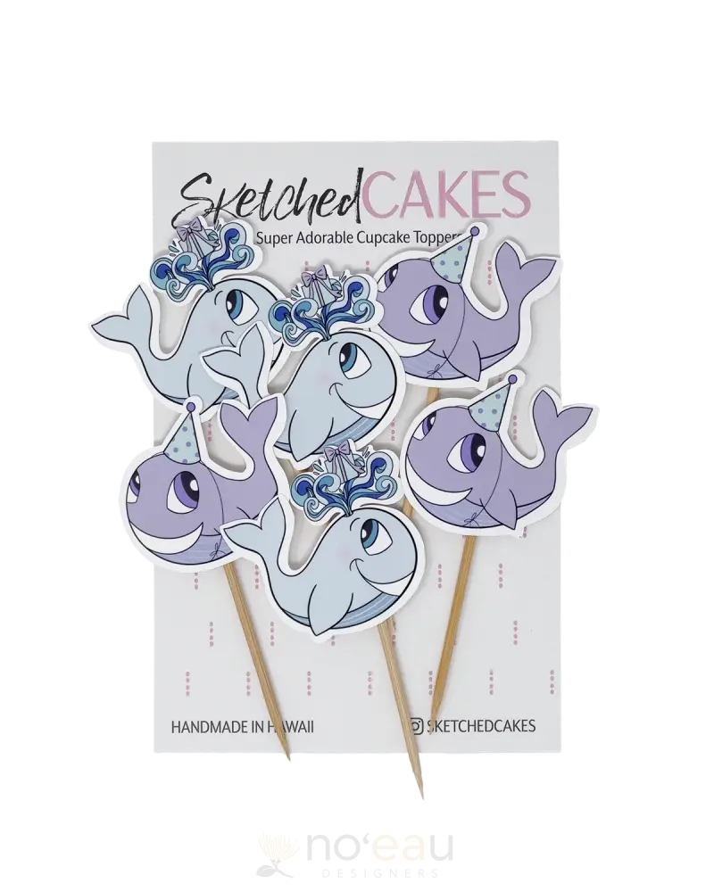 Sketched Cakes - Whaley Good Birthday Cake Topper Food
