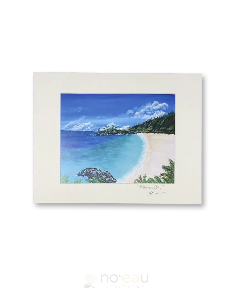 Smiles Hawaii 808 - Assorted 8X10 Matted Prints Waimea Bay B Home Goods