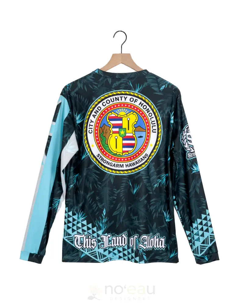STRONGARM HAWAIIANS - Blue Bird of Paradise City and County Sub Dye Long Sleeve MEN’S CLOTHING