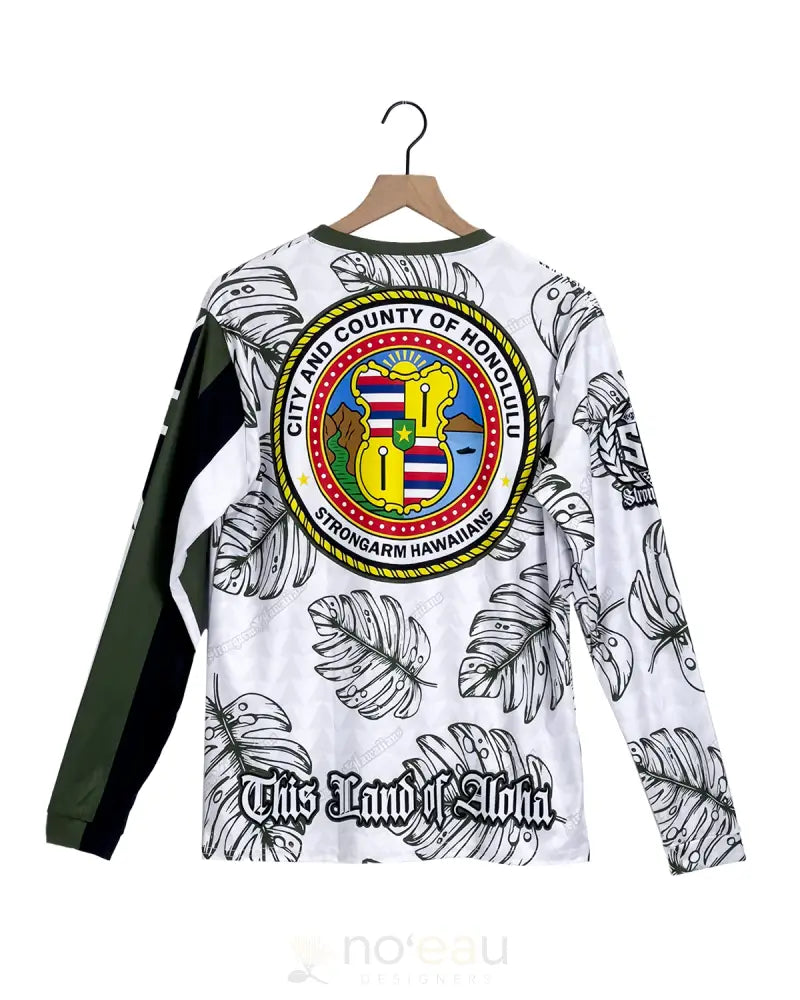 STRONGARM HAWAIIANS - City & County Olive Monstera Sub Dye Long Sleeve MEN’S CLOTHING
