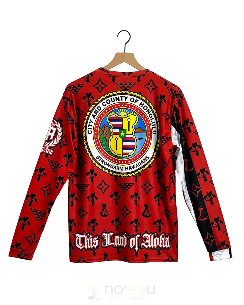 STRONGARM HAWAIIANS - City & County Red LV Sub Dye Longsleeve MEN’S CLOTHING
