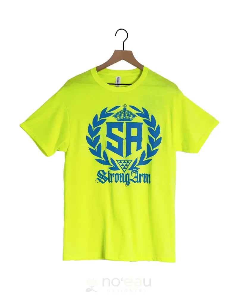 STRONGARM HAWAIIANS - Strongarm Crown Yellow/Blue T-Shirt - Noʻeau Designers