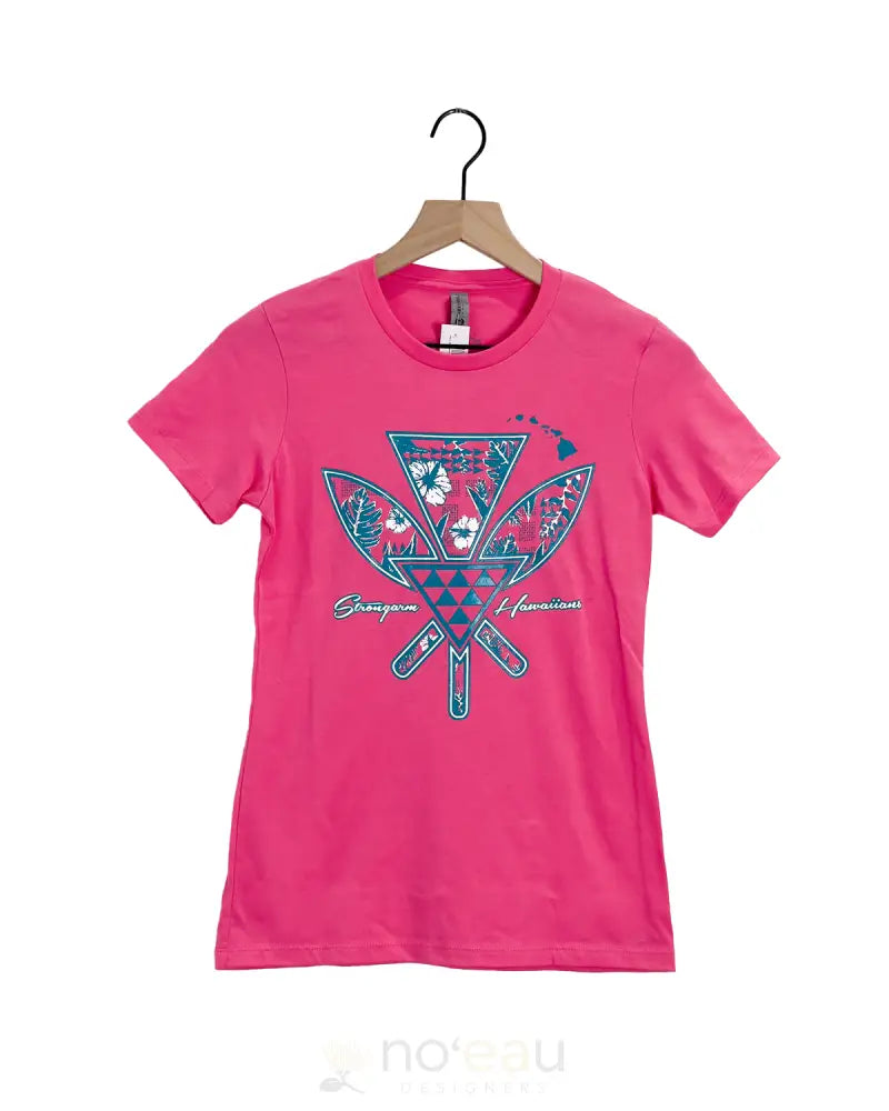 Strongarm Hawaiians - Floral Kahili Womens Pink T-Shirt Women’s Clothing