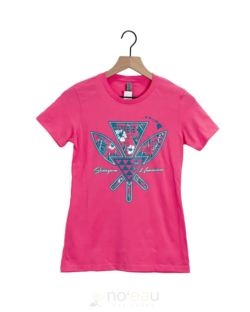 Strongarm Hawaiians - Floral Kahili Womens Pink T-Shirt Women’s Clothing