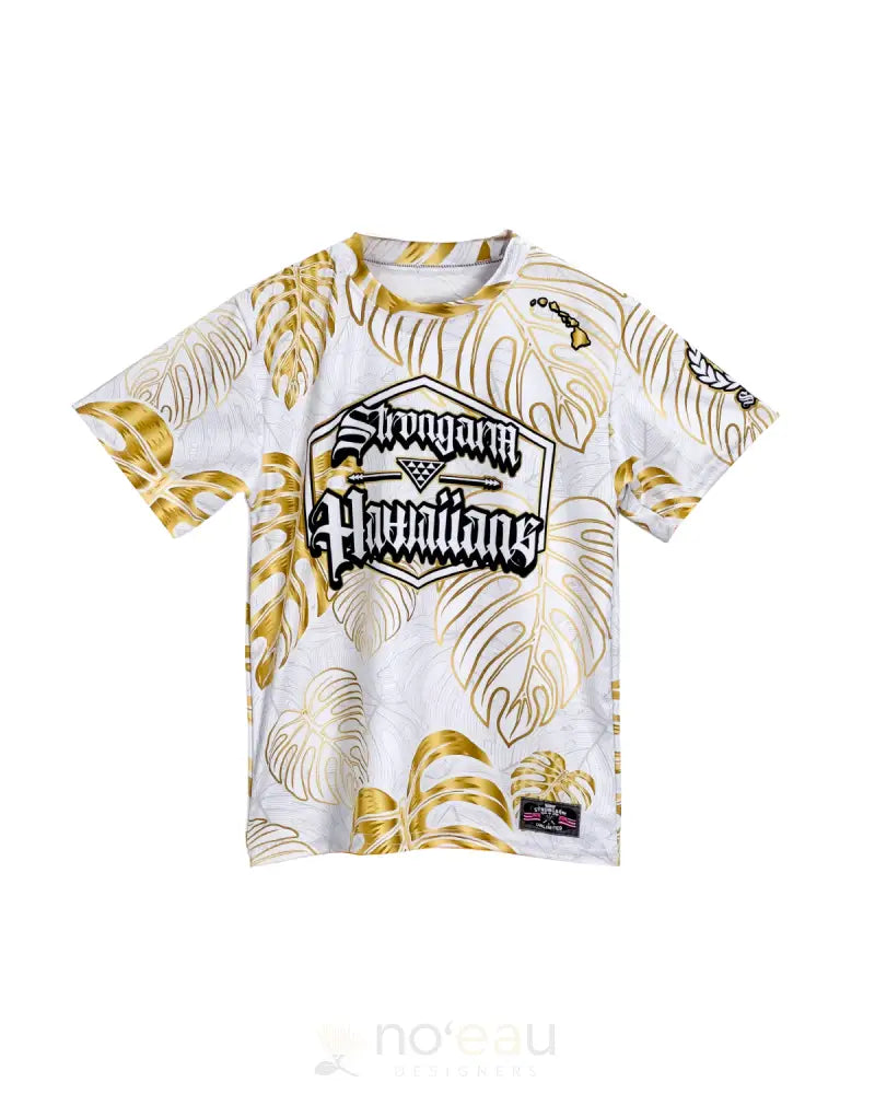 STRONGARM HAWAIIANS - Gold Monstera Sub Dye Keiki T-Shirt KID’S CLOTHING
