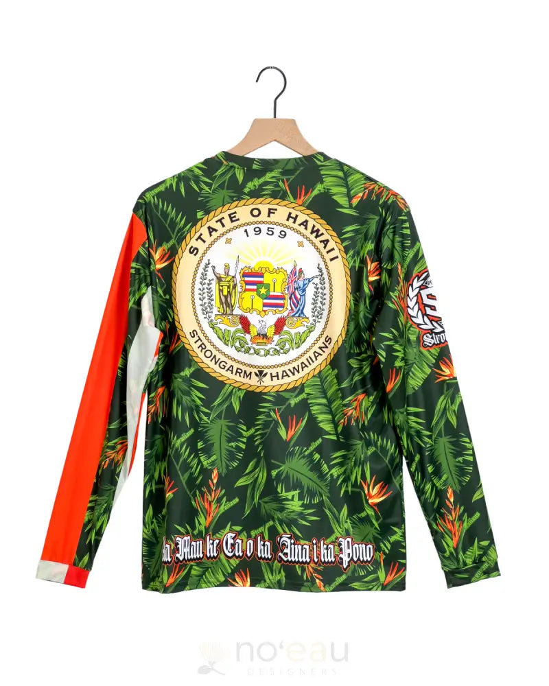 STRONGARM HAWAIIANS - Green City and County Bird of Paradise Long Sleeve Sub Dye MEN’S CLOTHING