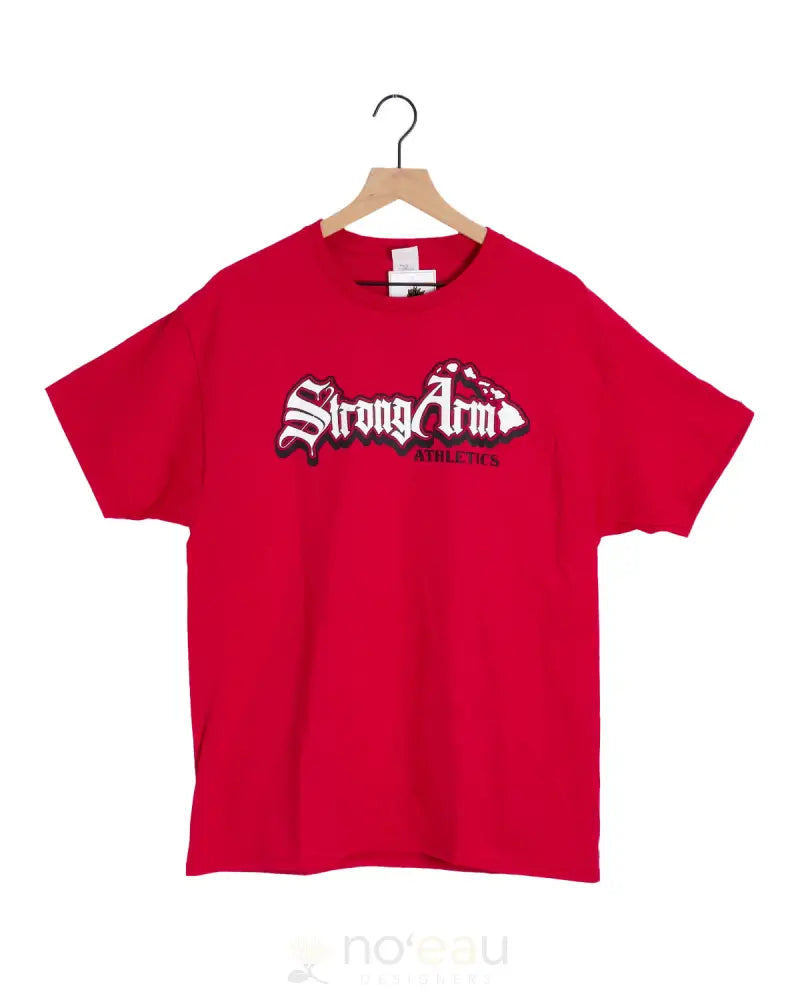 STRONGARM HAWAIIANS - Handle Your Bird Red T-shirt - Noʻeau Designers