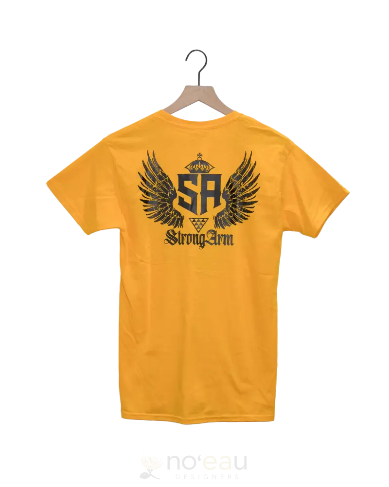 Strongarm Hawaiians - Hawks Bebeh! Yellow Nanakuli T-Shirt Mens Clothing