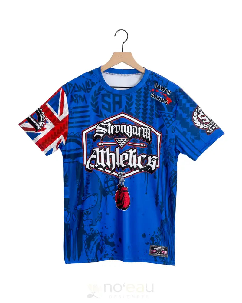 STRONGARM HAWAIIANS Heavy Hands Blue Sub Dye T Shirt MEN’S CLOTHING