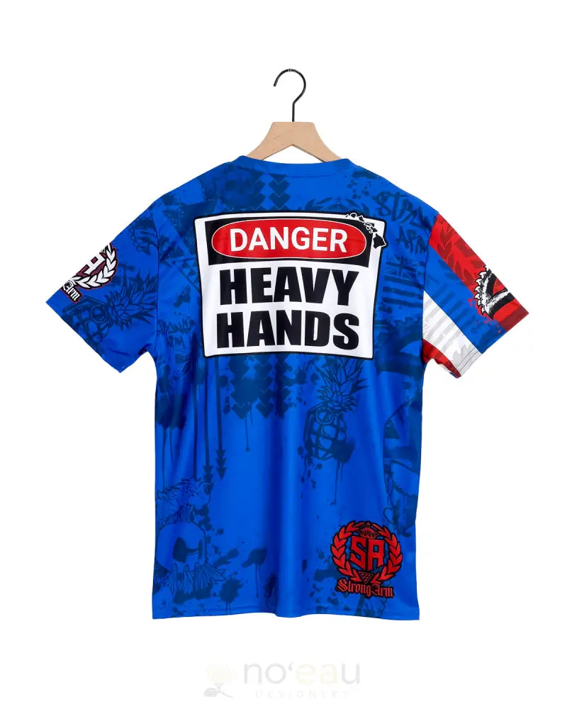STRONGARM HAWAIIANS Heavy Hands Blue Sub Dye T Shirt MEN’S CLOTHING