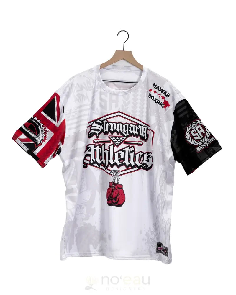 Strongarm Hawaiians - Heavy Hands White Sub Dye T-Shirt Mens Clothing