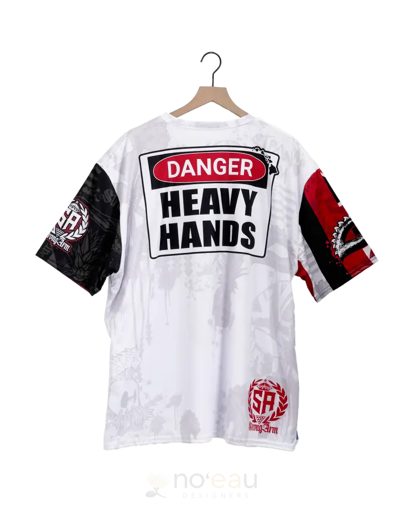 Strongarm Hawaiians - Heavy Hands White Sub Dye T-Shirt Mens Clothing
