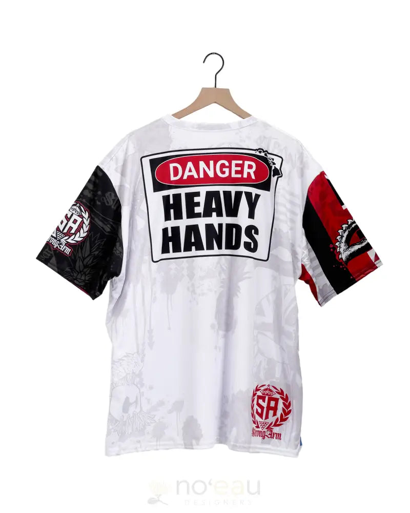 Strongarm Hawaiians - Heavy Hands White Sub Dye T-Shirt Mens Clothing