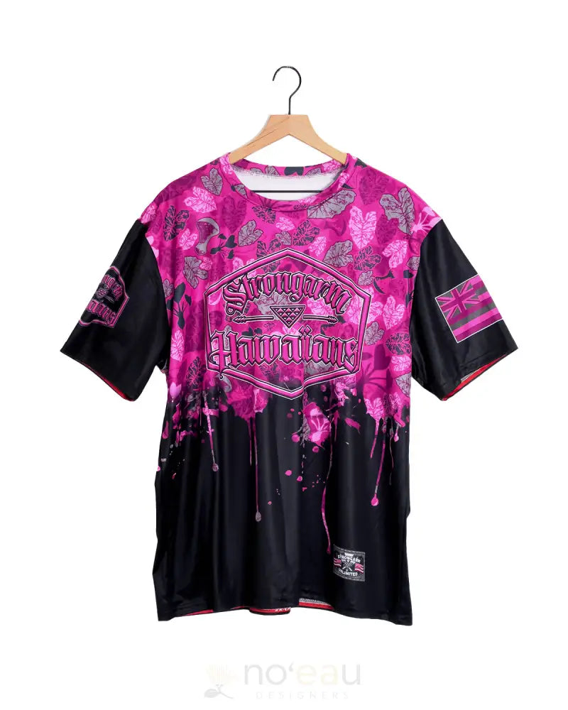 STRONGARM HAWAIIANS - Kalo Drip Pink Sub Dye Shirt - Noʻeau Designers