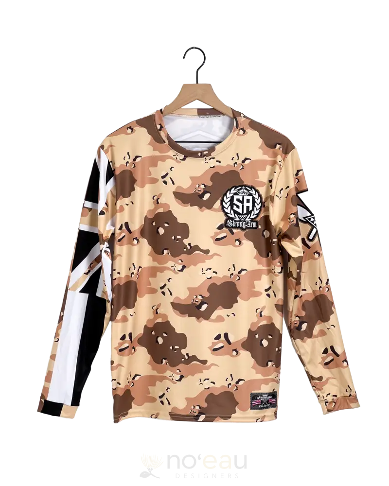 Strongarm Hawaiians - Land Of Aloha Desert Camo Long Sleeve Sub Dye Men’s Clothing