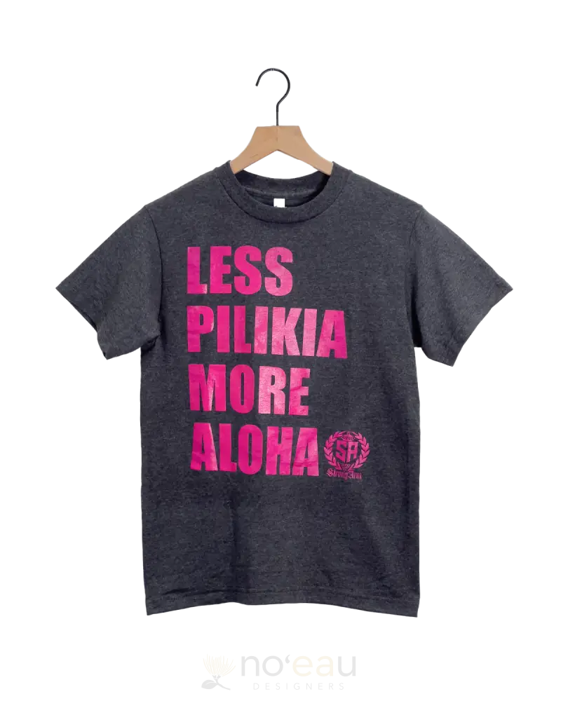 Strongarm Hawaiians - Less Pilikia Gray T-Shirt Men’s Clothing