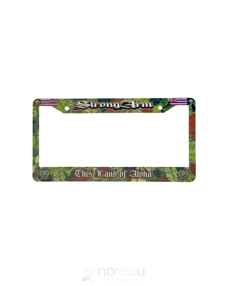 Strongarm Hawaiians - License Plate Cover Assorted This Land Of Aloha Kalo Green Accessories
