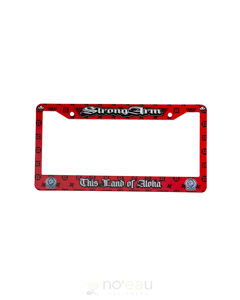 Strongarm Hawaiians - License Plate Cover Assorted This Land Of Aloha Lv Red Accessories