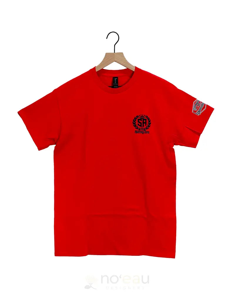 STRONGARM HAWAIIANS - Strongarm Logos Cotton T-Shirt Red / Small MEN’S CLOTHING