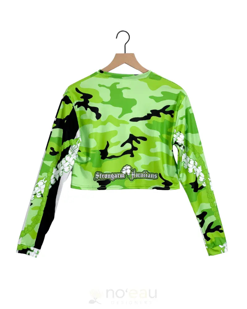 STRONGARM HAWAIIANS Long Sleeve Crop Top Sub Dye WOMEN’S CLOTHING