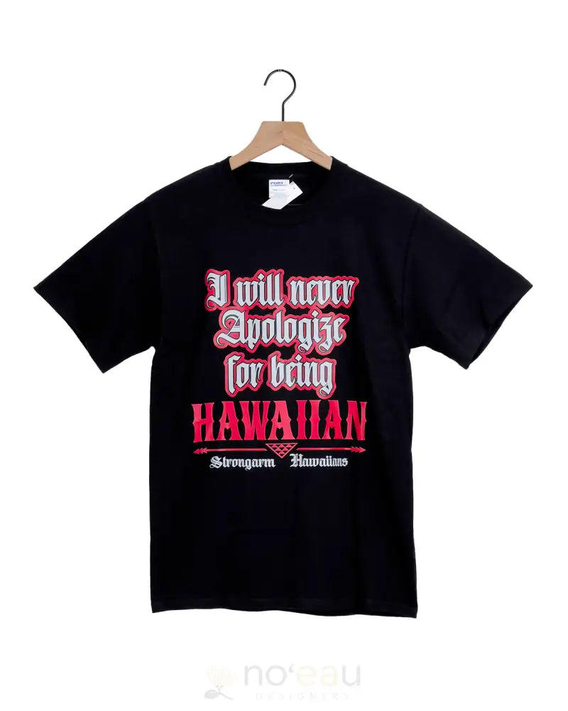 STRONGARM HAWAIIANS - Never Apologize Black/Red T-Shirt MEN’S CLOTHING