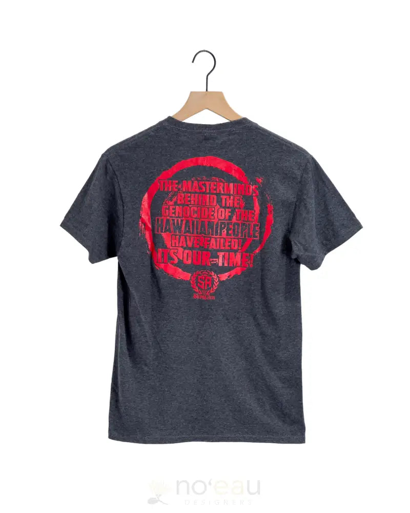 Strongarm Hawaiians - Onipaʻa Charcoal & Red T-Shirt Men’s Clothing