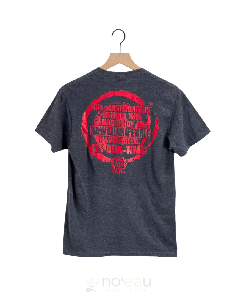 Strongarm Hawaiians - Onipaʻa Charcoal & Red T-Shirt Men’s Clothing