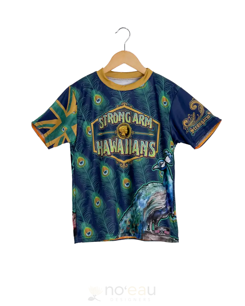 Strongarm Hawaiians - Peacock Princess Kaiulani Keiki Sub Dye T-Shirt Kids Clothing