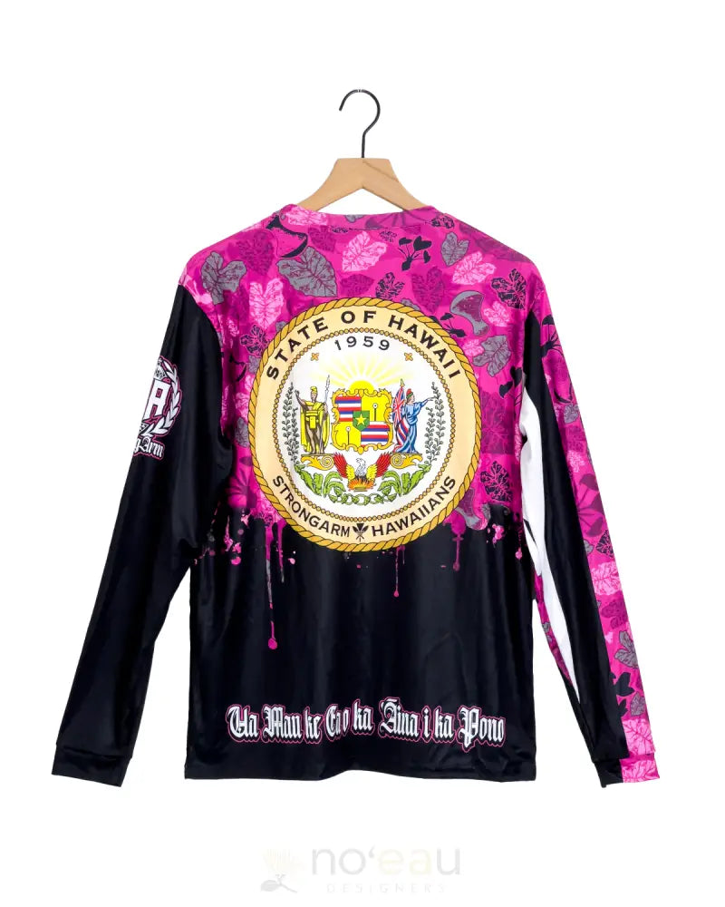 STRONGARM HAWAIIANS - Pink Kalo City and County Sub Dye Long Sleeve MEN’S CLOTHING