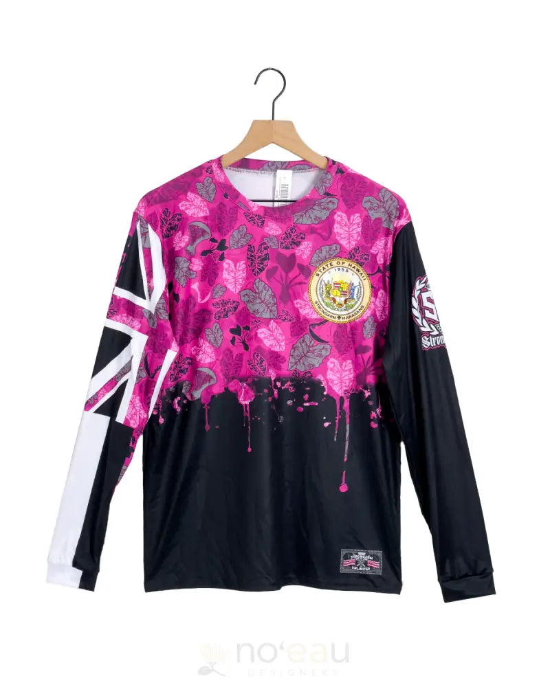 STRONGARM HAWAIIANS - Pink Kalo City and County Sub Dye Long Sleeve MEN’S CLOTHING