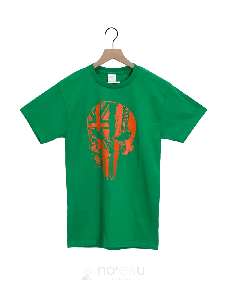 Strongarm Hawaiians - Punisher Green & Orange T - Shirt Men’s Clothing