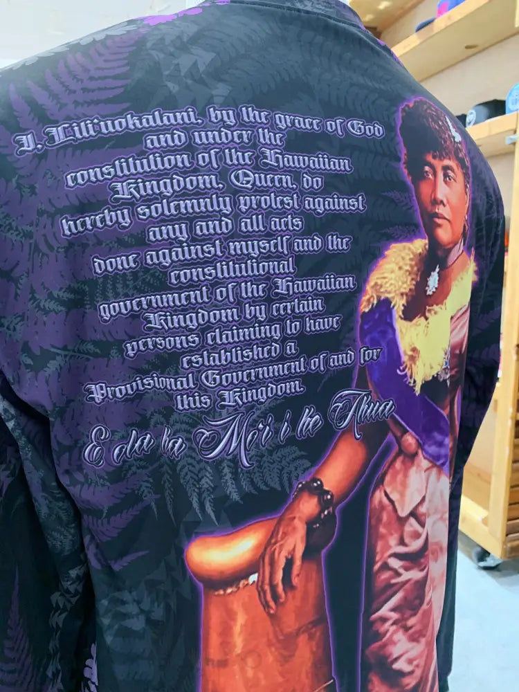 STRONGARM HAWAIIANS - Queen Liliʻuokalani Purple Sub Dye Long Sleeve - Noʻeau Designers