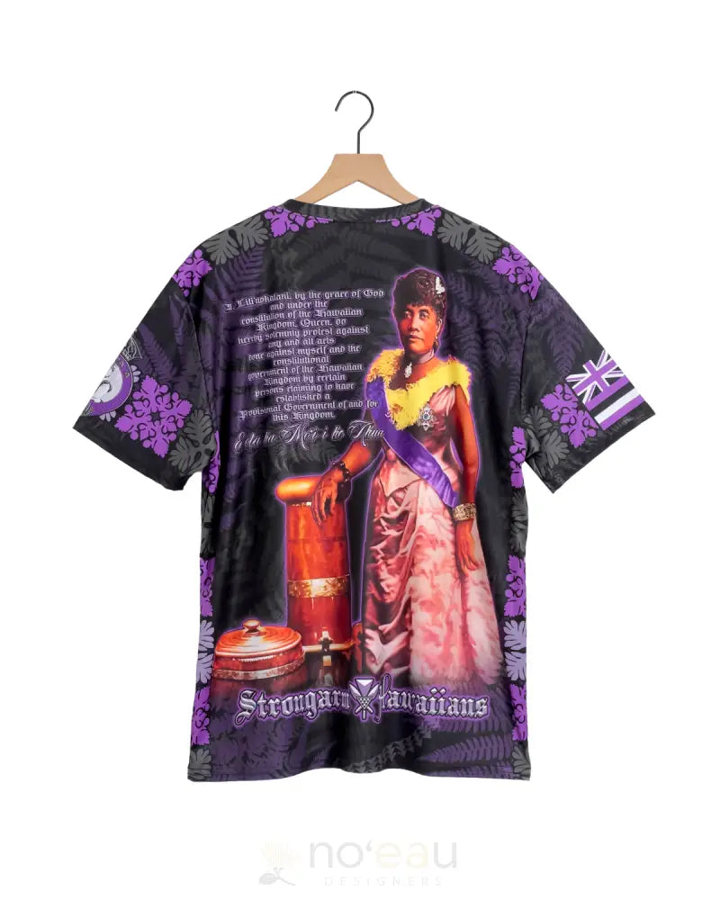 STRONGARM HAWAIIANS - Queen Liliʻuokalani Purple Sub Dye T-Shirt MEN’S CLOTHING
