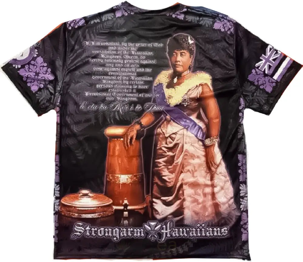 STRONGARM HAWAIIANS - Queen Liliʻuokalani Purple Sub Dye T-Shirt - Noʻeau Designers