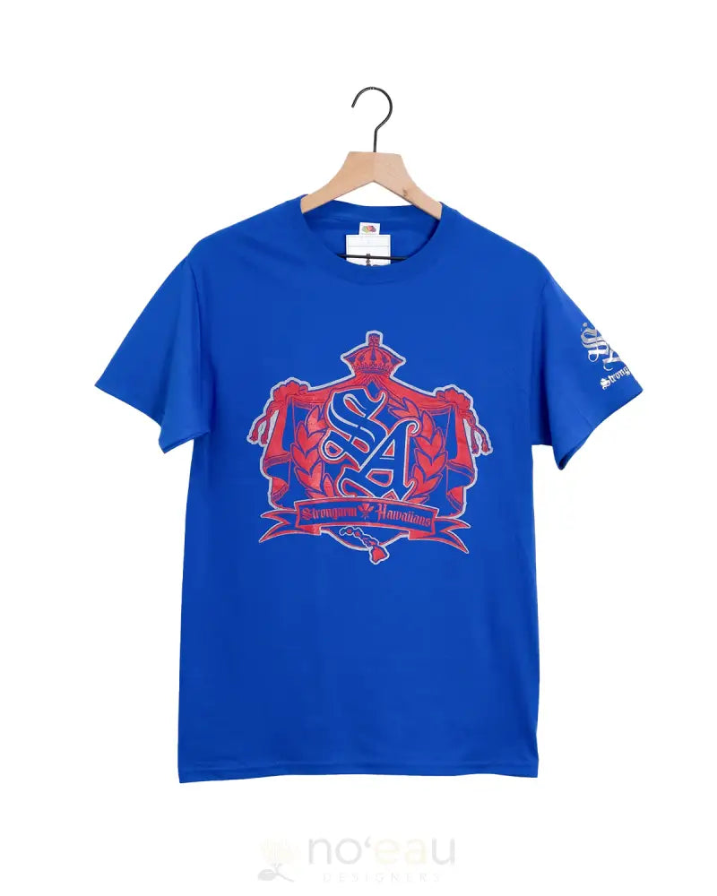 Strongarm Hawaiians - Regal Blue T-Shirt Men’s Clothing