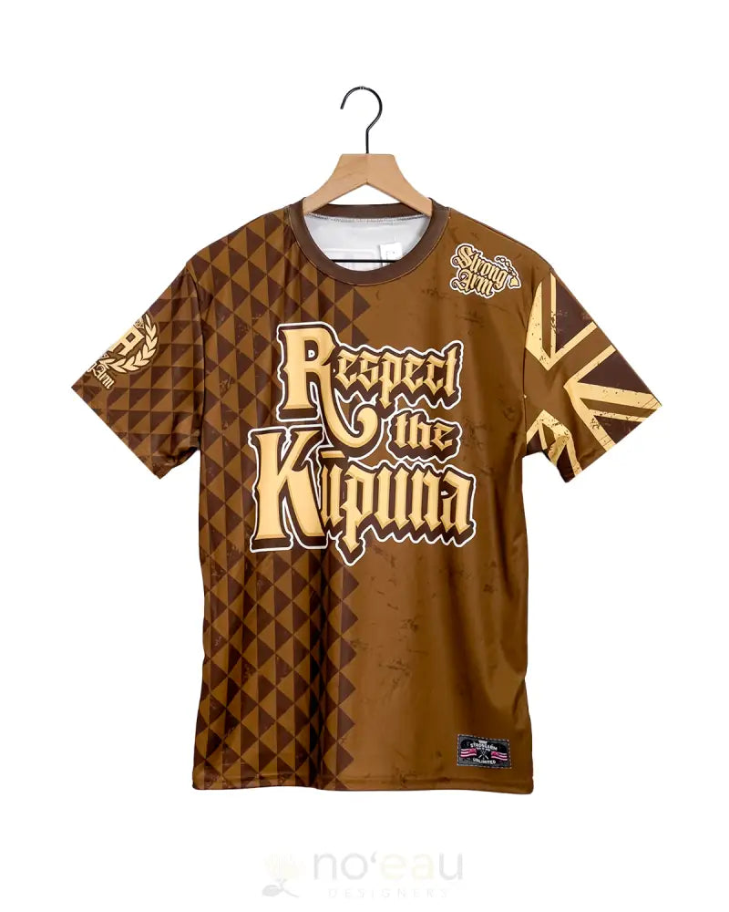 STRONGARM HAWAIIANS - Respect the Kupuna Brown Sub Dye T-Shirt MEN’S CLOTHING