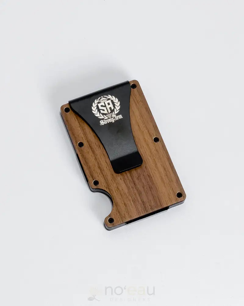 STRONGARM HAWAIIANS - SA Brown Wood Wallet/Money Clip - Noʻeau Designers