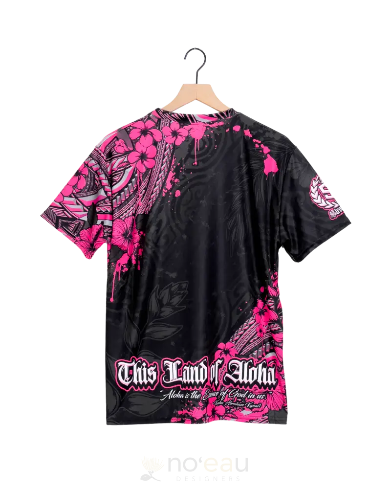 Strongarm Hawaiians - Sa Pink Hawaii Tribal Sub Dye T-Shirt Men’s Clothing