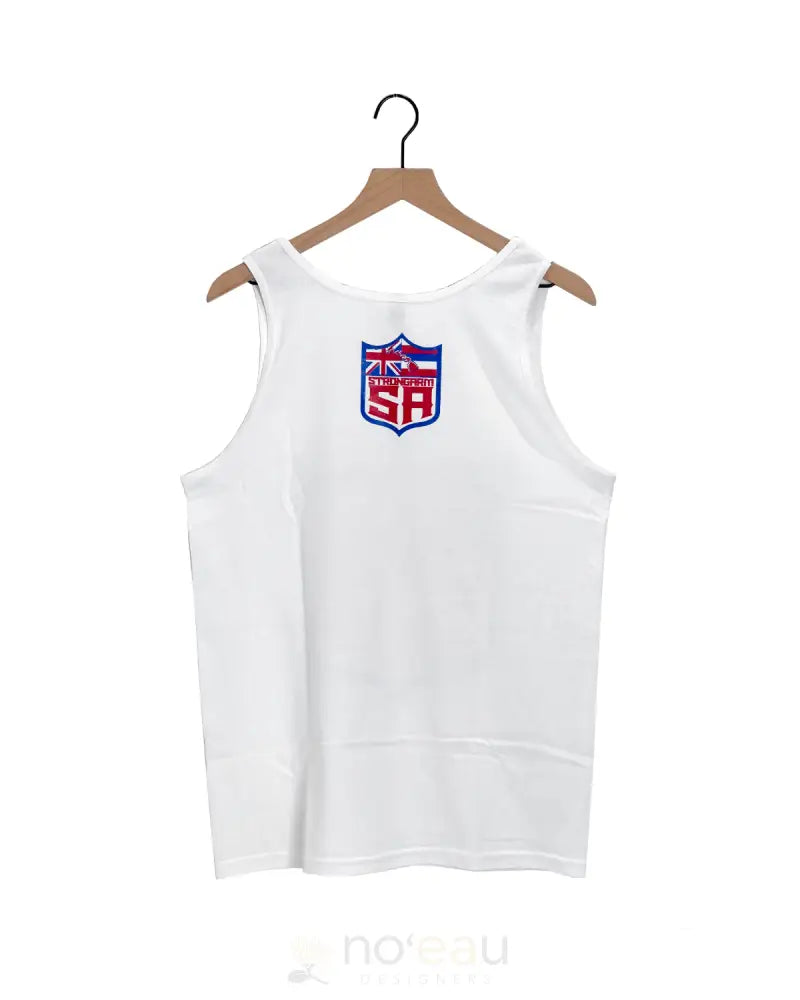 Strongarm Hawaiians - Sa White Shield Tank Top Men’s Clothing