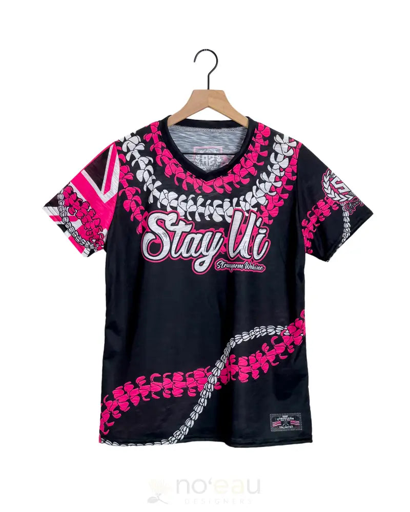 STRONGARM HAWAIIANS - Stay Uʻi Puakenikeni & Pikake V-Neck WOMEN’S CLOTHING