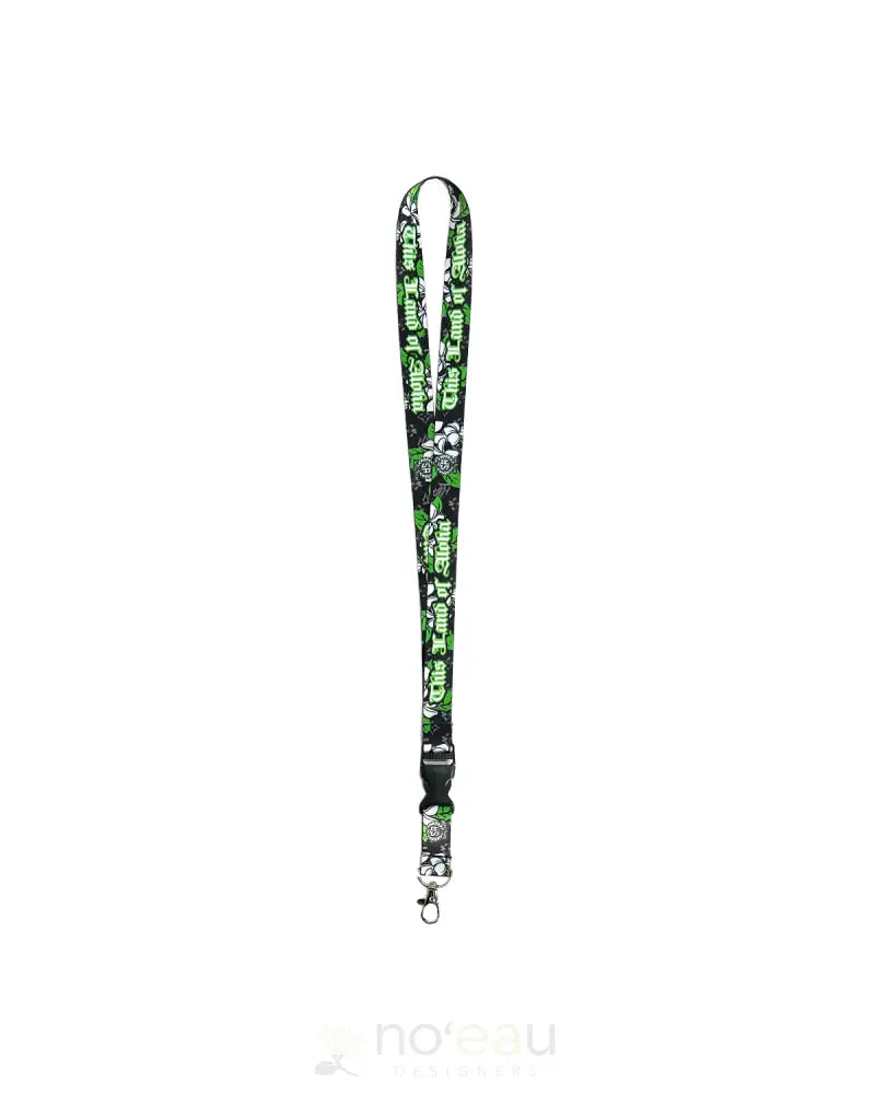 STRONGARM HAWAIIANS - This Land of Aloha Green Plumeria Lanyard ACCESSORIES