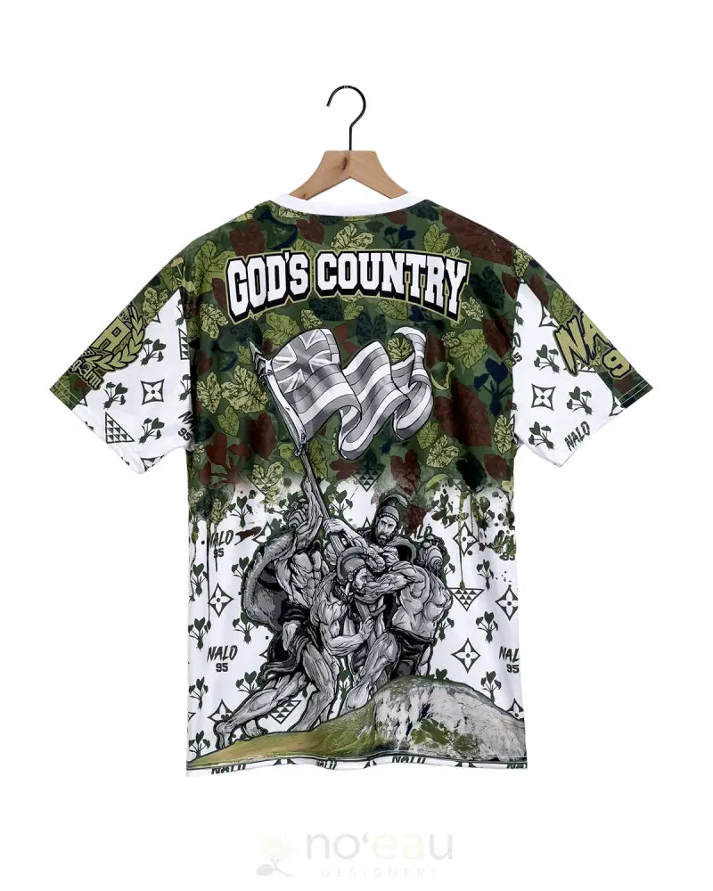 STRONGARM HAWAIIANS Waimanalo Gods Country White Sub Dye Shirt MEN’S CLOTHING
